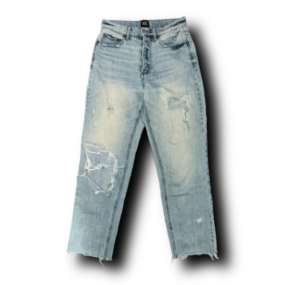 BDG Urban Outfitters High Rise Relaxed Straight Distressed Jeans